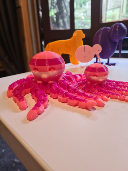 Fidget / Sensory Toy Octopus:  new colour 3 tone pink